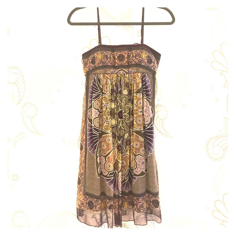 Gorgeous colorful silk sundress.