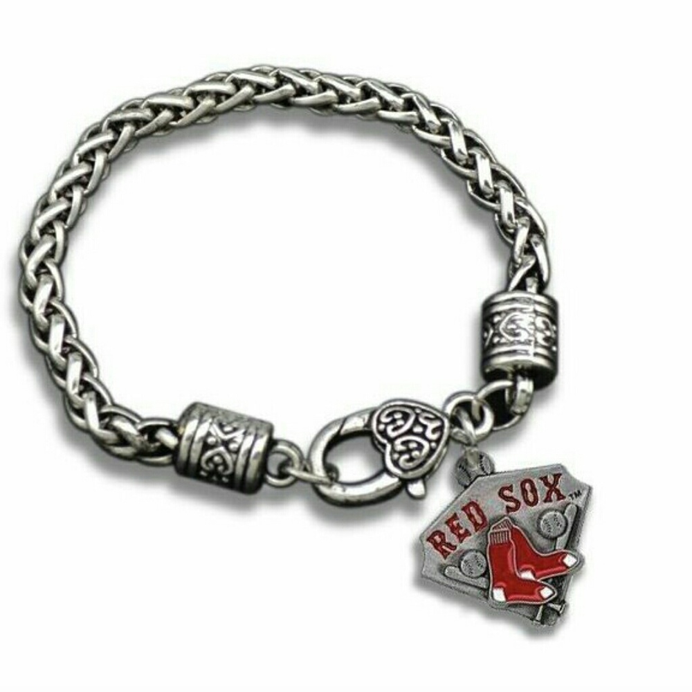 Red Sox Charm Bracelet, Boston Red Sox Jewelry