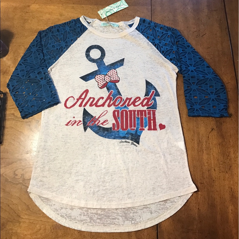 Anchored in the South Baseball Style T-Shirt