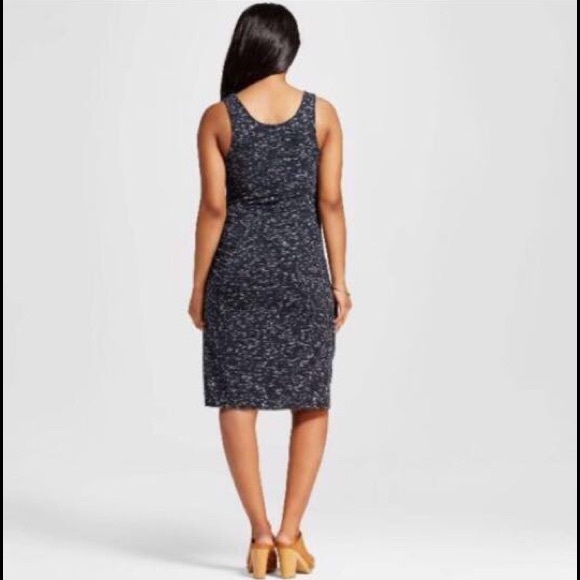 Black Spacedye Sleeveless Dress (Maternity) - Picture 2 of 4