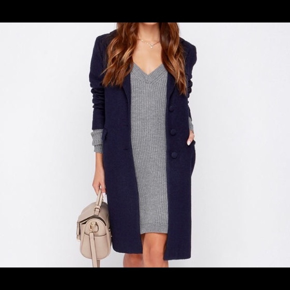Long navy coat