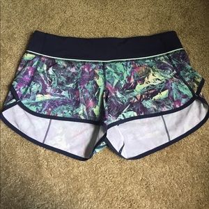 Lululemon Speed Shorts Iridescent Multi Navy