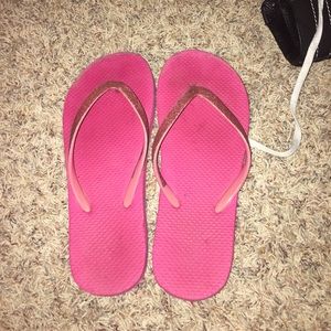 Pink flip flops