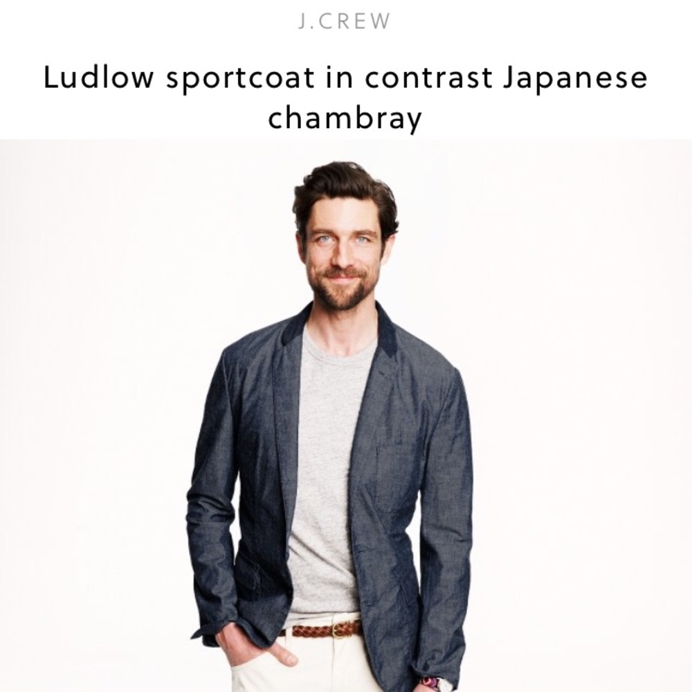 J.Crew Summer Blazer in Japanese Chambray