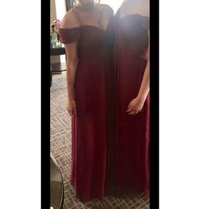 Dessy ruched chiffon gown - size 4