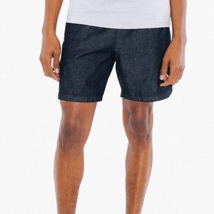 NEW American Apparel Denim Rad Short Black Large