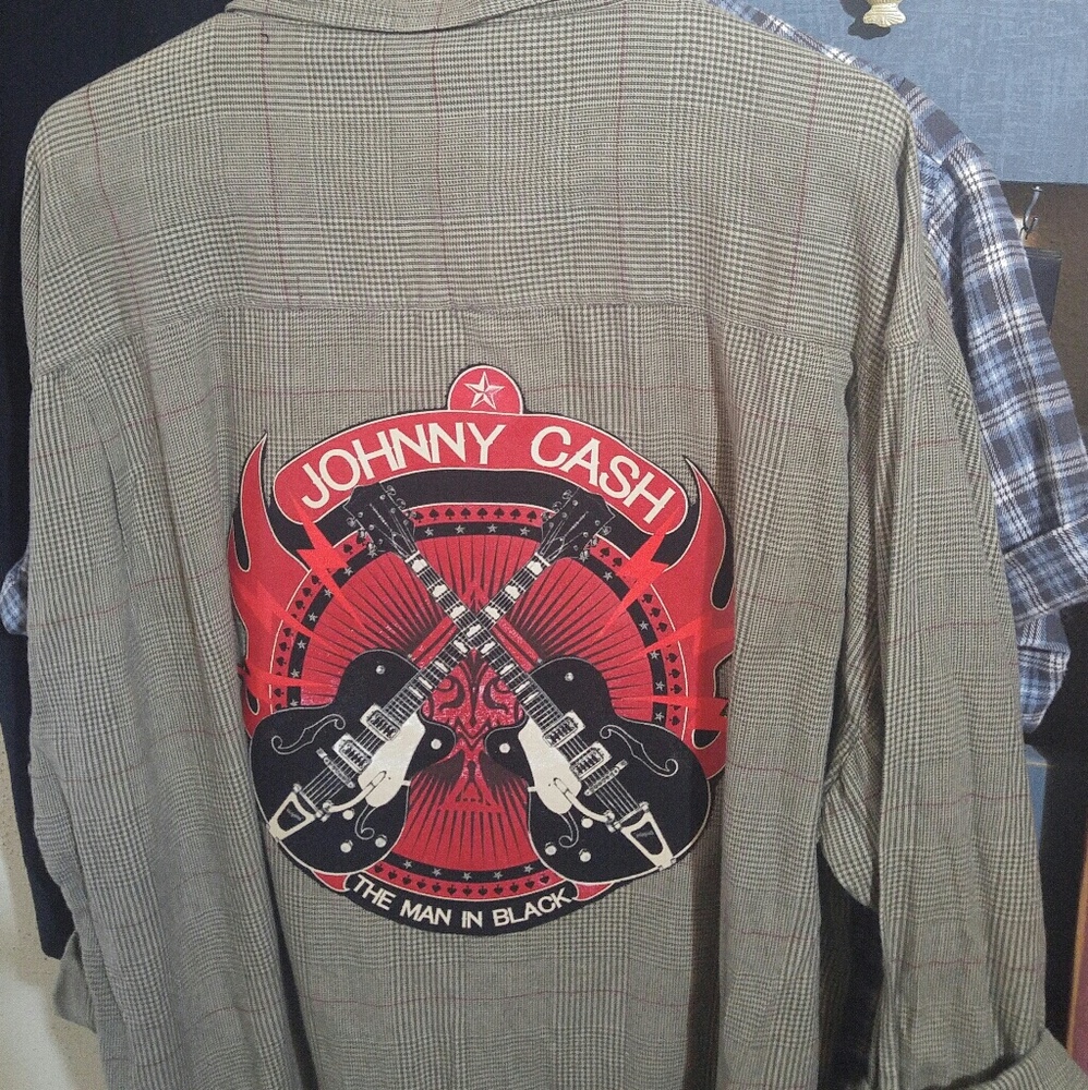 CUSTOM ONE OF A KIND JOHNNY CASH FLANNEL SZ L