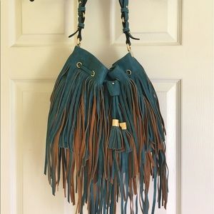 NEW- Cute blue fringe shoulder bag