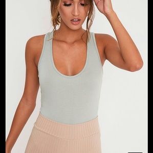 🆕✨🌊 SALE!! Sage Green Racerback Bodysuit
