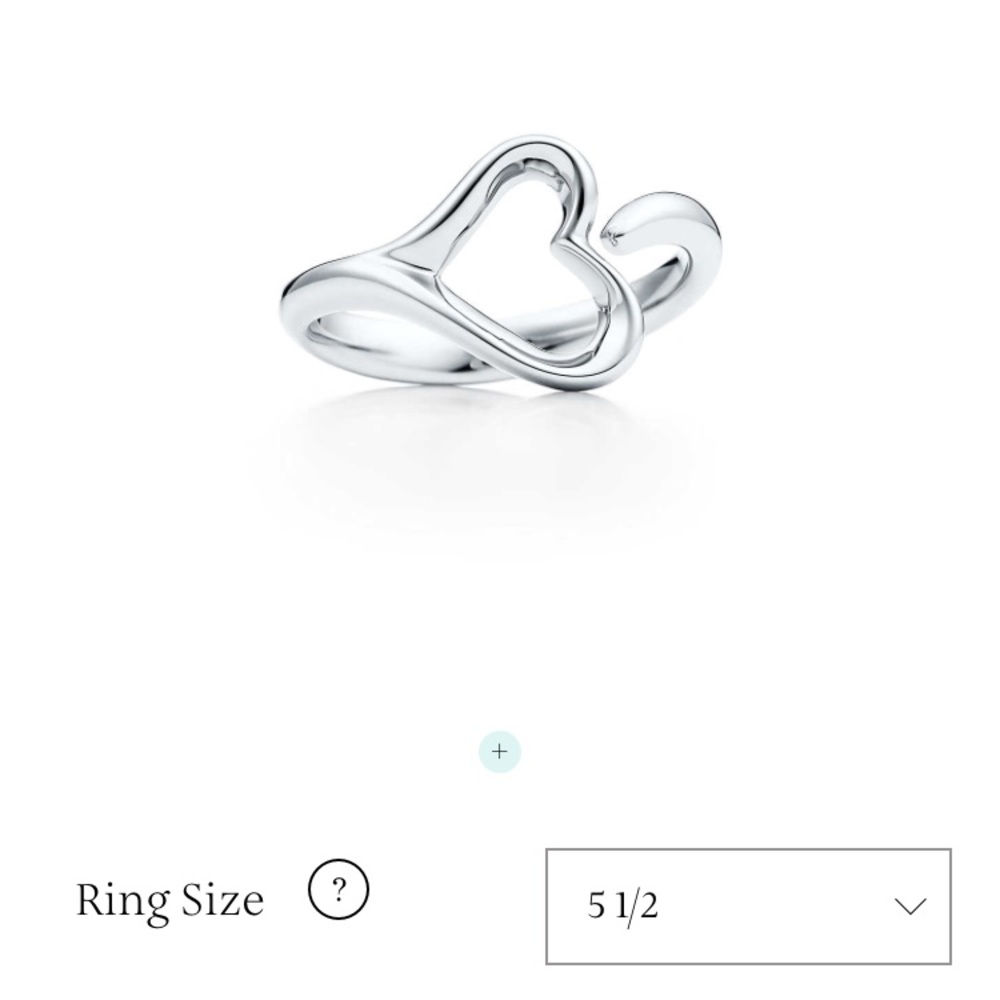 Tiffany & Co Elsa Peretti Open Heart Ring