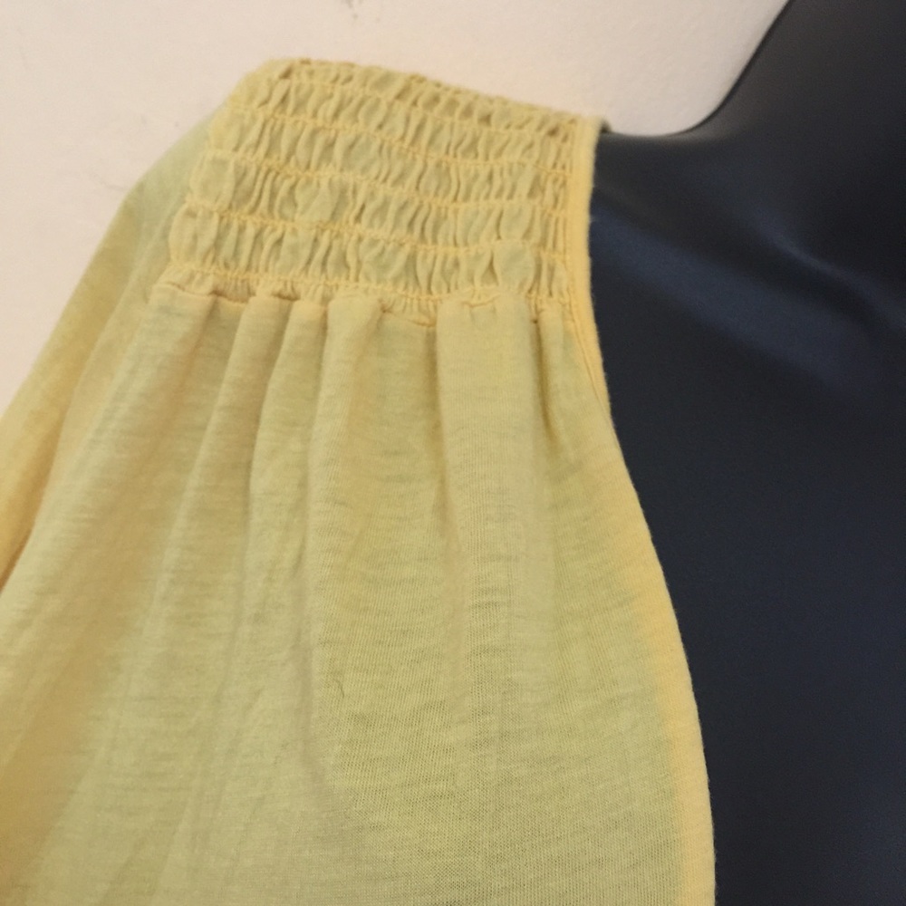 SPLENDID Open Front Ruched Shoulder Yellow Cardi - Picture 4 of 8