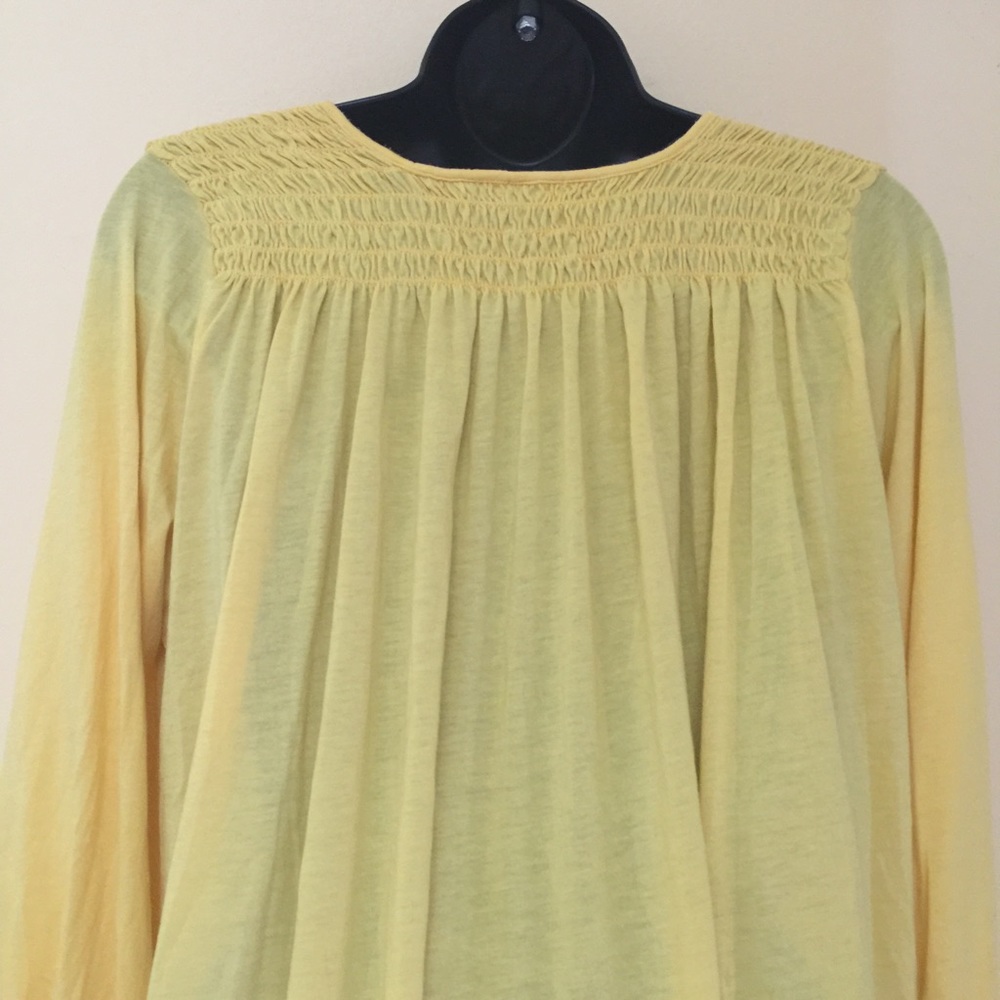 SPLENDID Open Front Ruched Shoulder Yellow Cardi - Picture 6 of 8