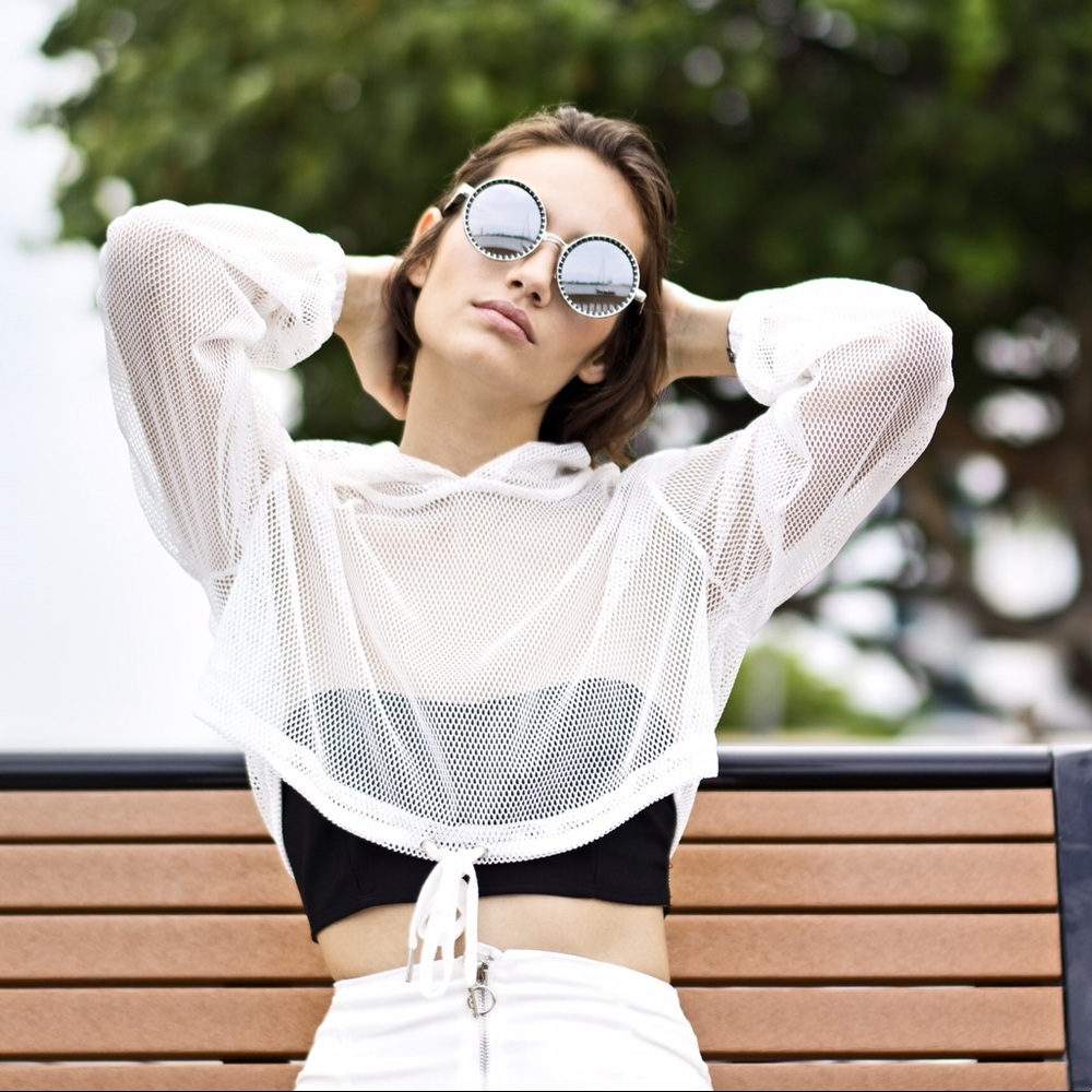 Pink Mirror Round Lens Sunglasses - Picture 4 of 4