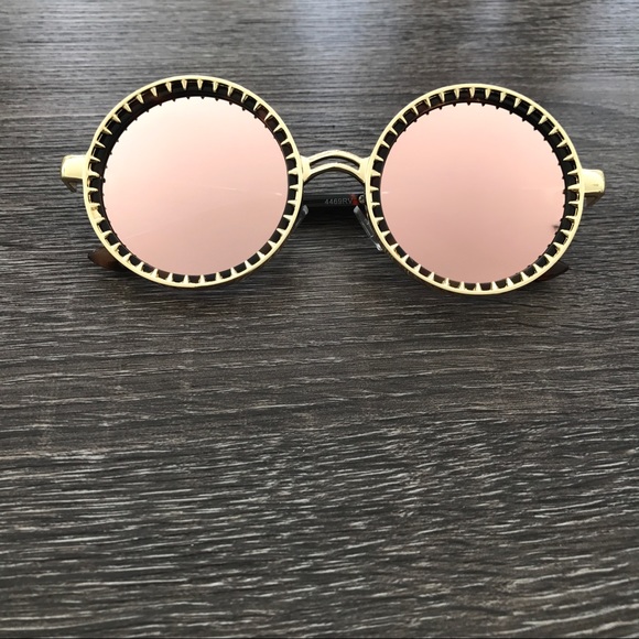 Pink Mirror Round Lens Sunglasses - Picture 2 of 4