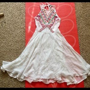 White sundress with Mexican embroidery