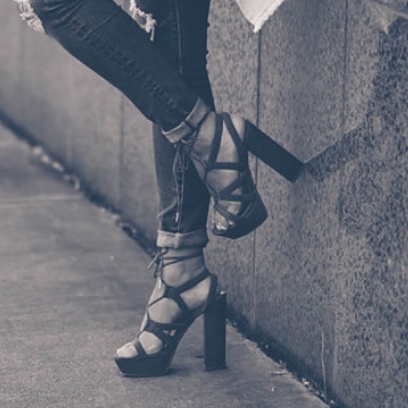 Steve Madden lace up heels - Picture 3 of 3