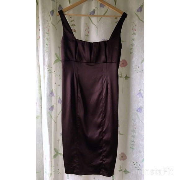Calvin Klein Satin Sheath Cocktail Party Dress, 8 - Picture 2 of 8