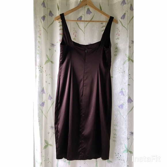 Calvin Klein Satin Sheath Cocktail Party Dress, 8 - Picture 3 of 8