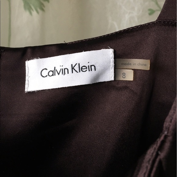 Calvin Klein Satin Sheath Cocktail Party Dress, 8 - Picture 4 of 8