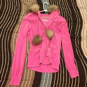 Pink Juicy Couture Zip-Up Hoodie