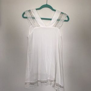 White lace T-shirt dress