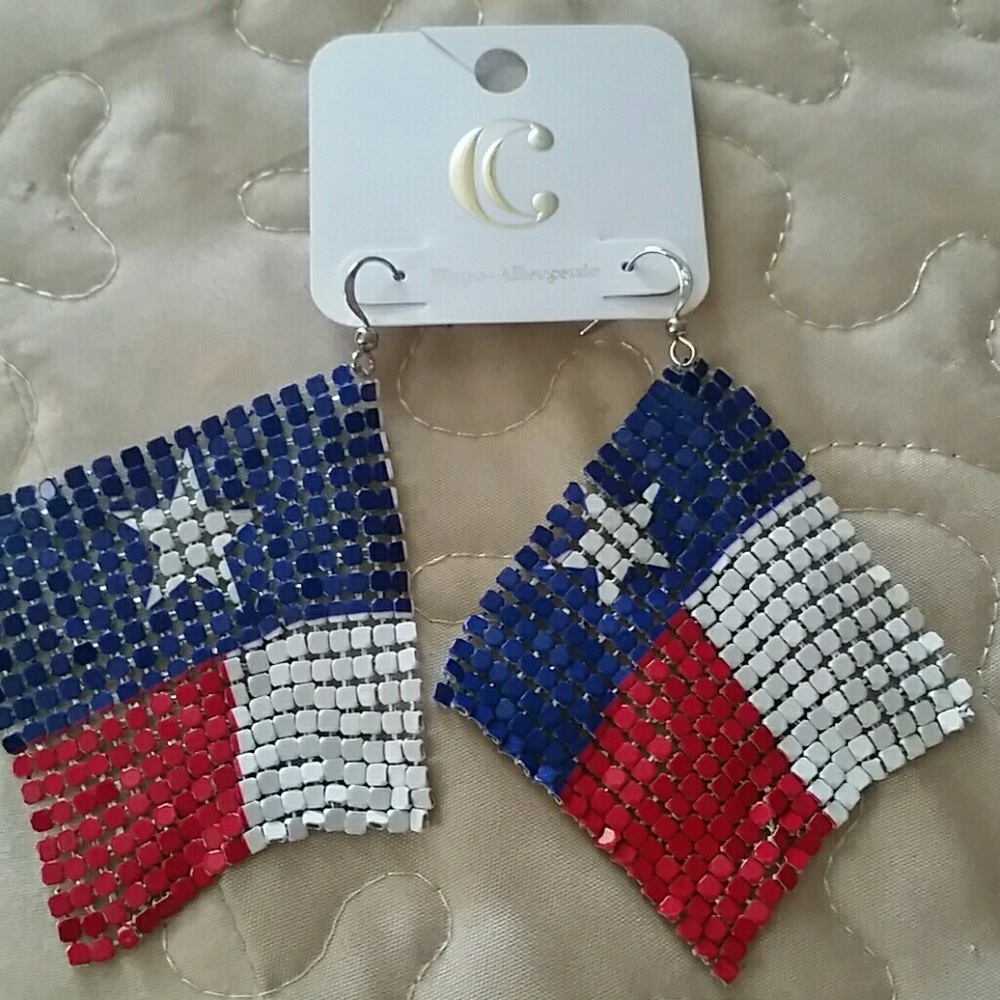 Earrings Texas Flag
