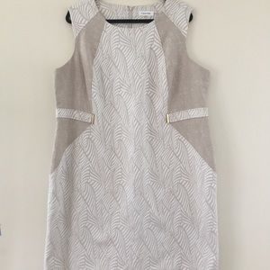 Calvin Klein White Sleeveless Sheath Dress 20W