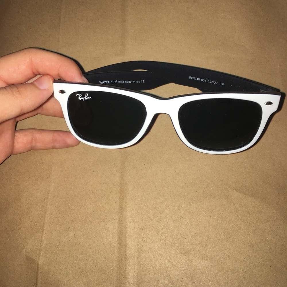 Ray-Ban Black and White Wayfarer Sunglasses