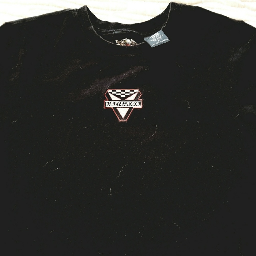 Authentic Harley Davidson Tshirt Black Short Sleev