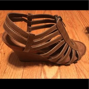 Aerosoles Brown Wedge Sandals New 9.5M