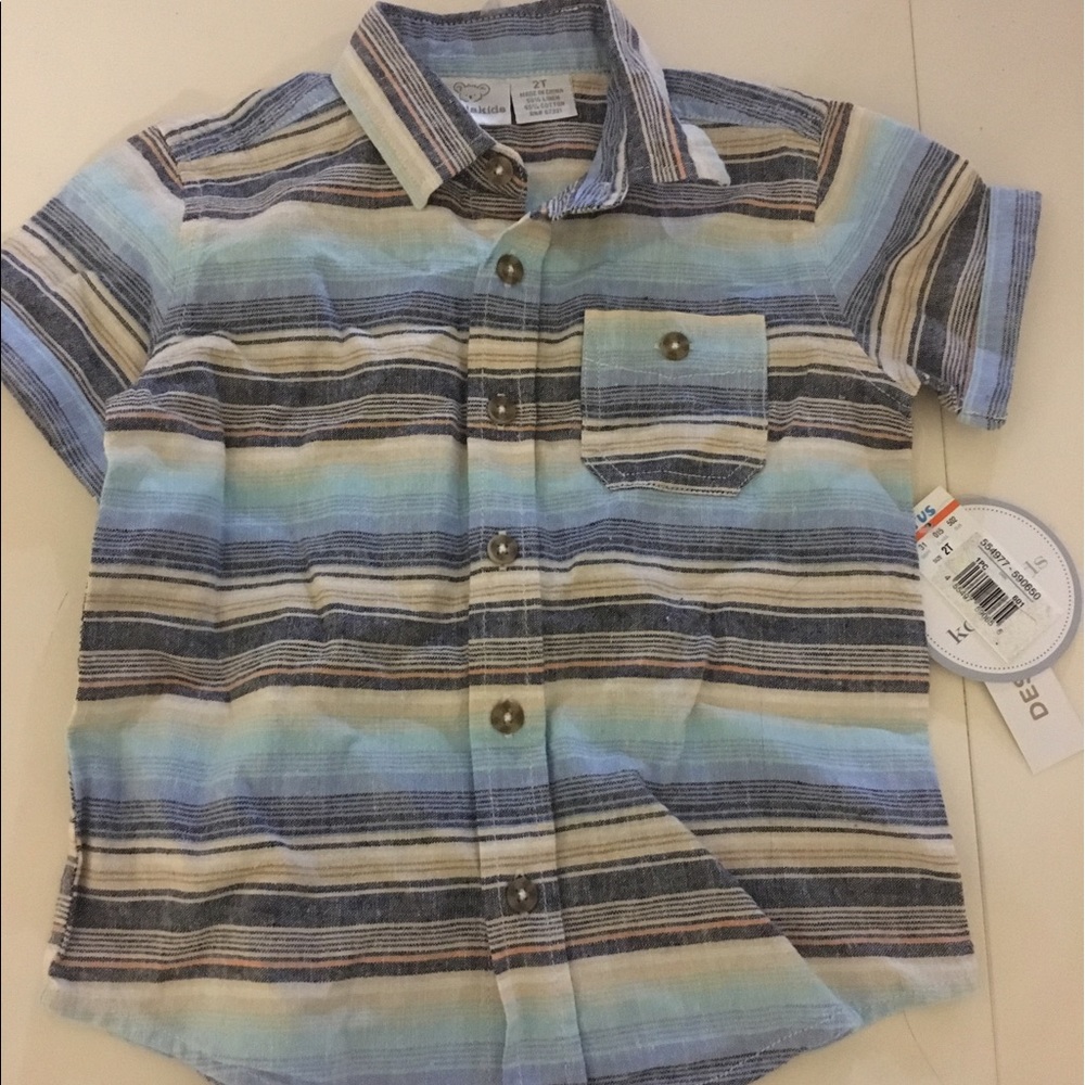 NWT boys button up tee- size 2t