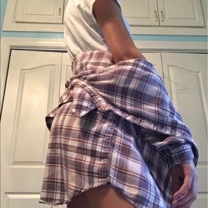 Plaid cardigan/ button up