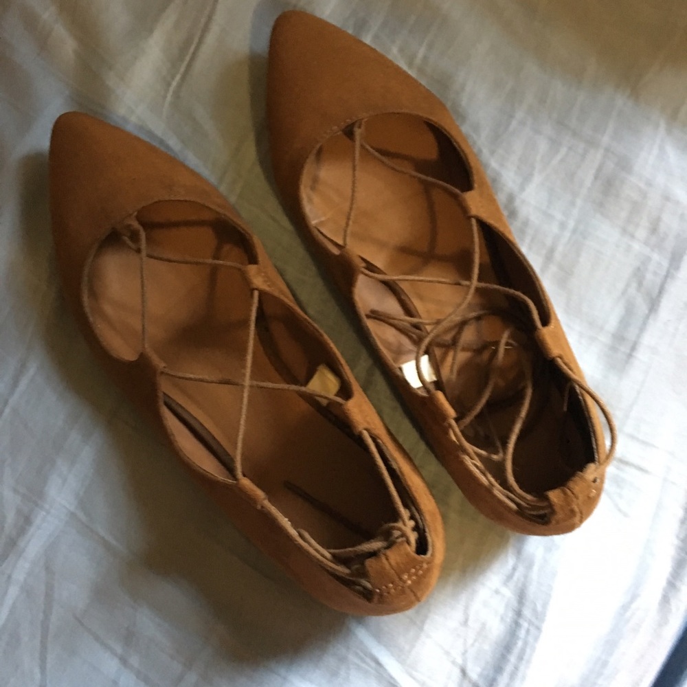 Lace up flats