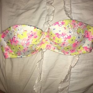neon floral VS bikini top