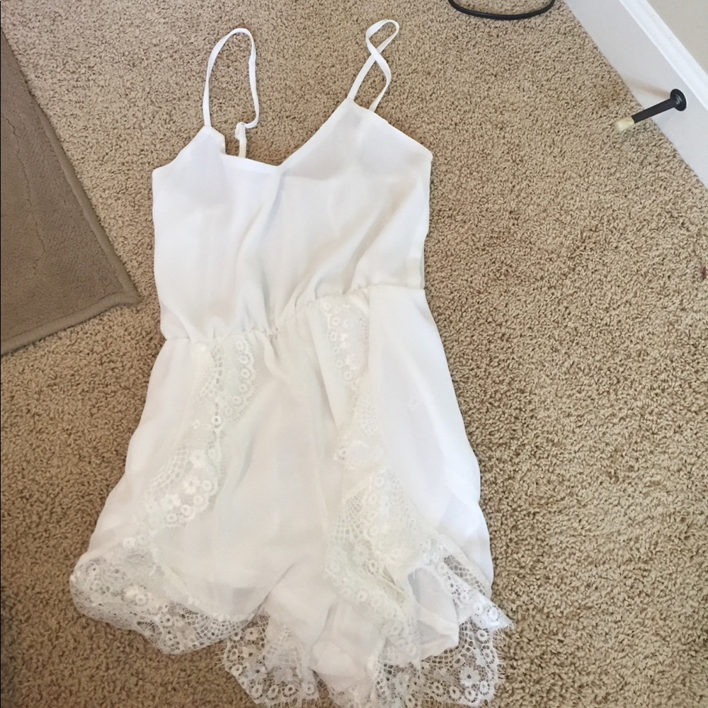 White lace romper