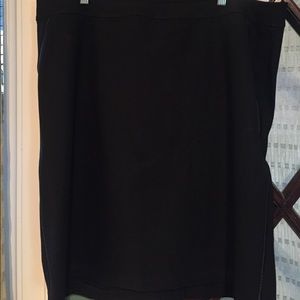 Talbot black skirt with faux leather detail