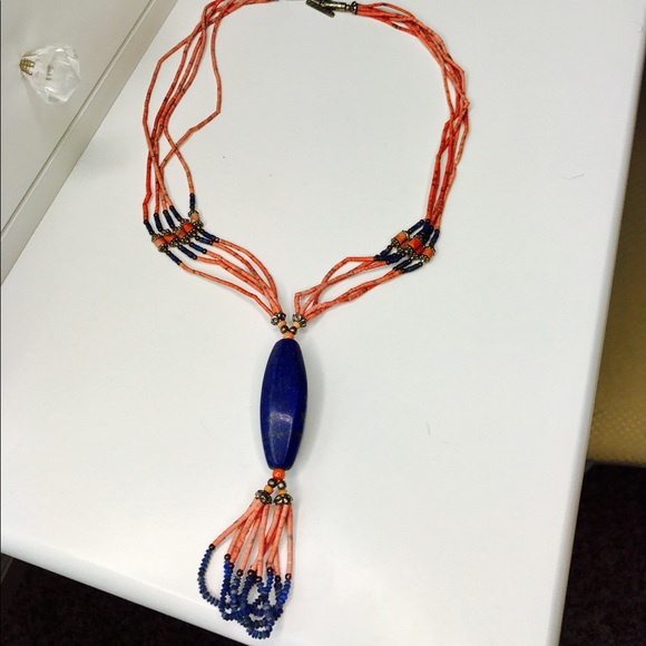 Authentic Lapis Necklace From Afghanistan - Picture 1 of 2