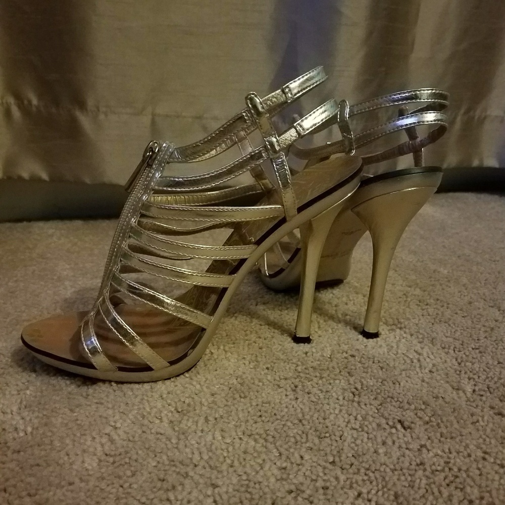 Gold Strappy Heels