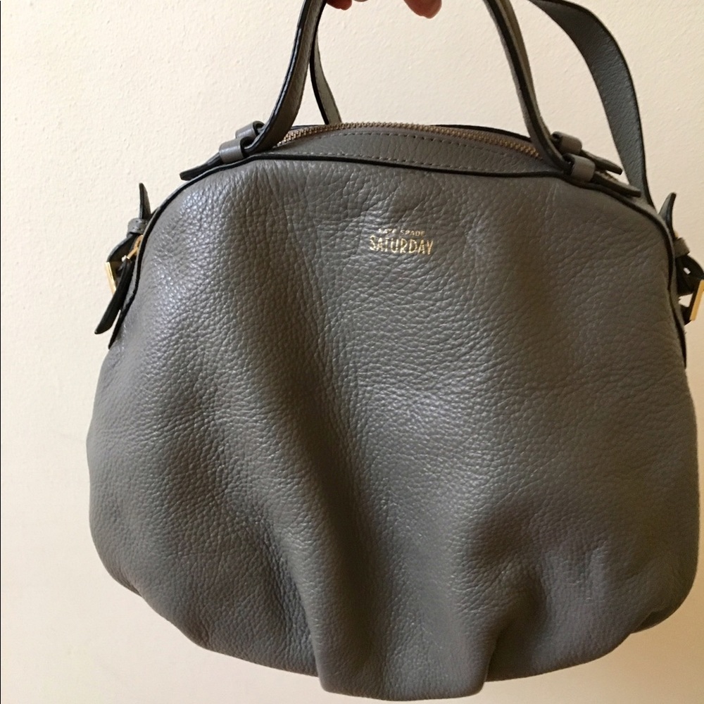 Kate Spade Saturday Bowling Bag Satchel-Gray