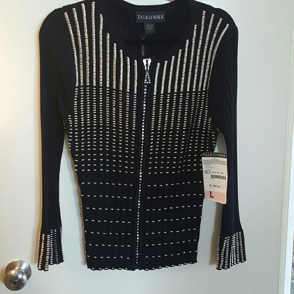 Black& Silver Sweater, Ornate