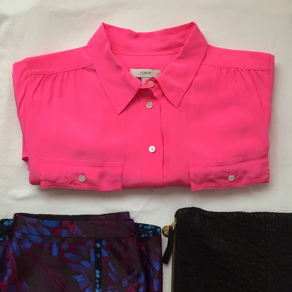 J. Crew Tops - J. Crew Blythe in Hot Pink