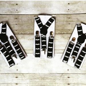 Toddler mustache suspenders