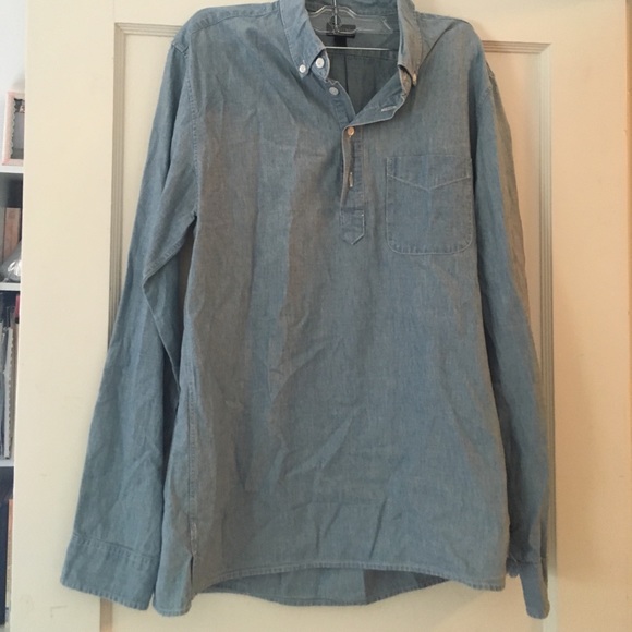 J. Crew Tops - J Crew size S Jean half button shirt