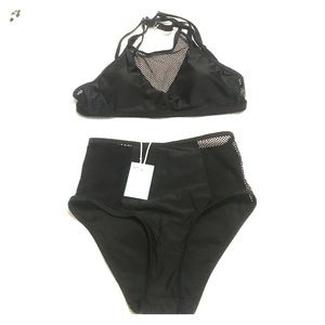 High waisted mesh bikini