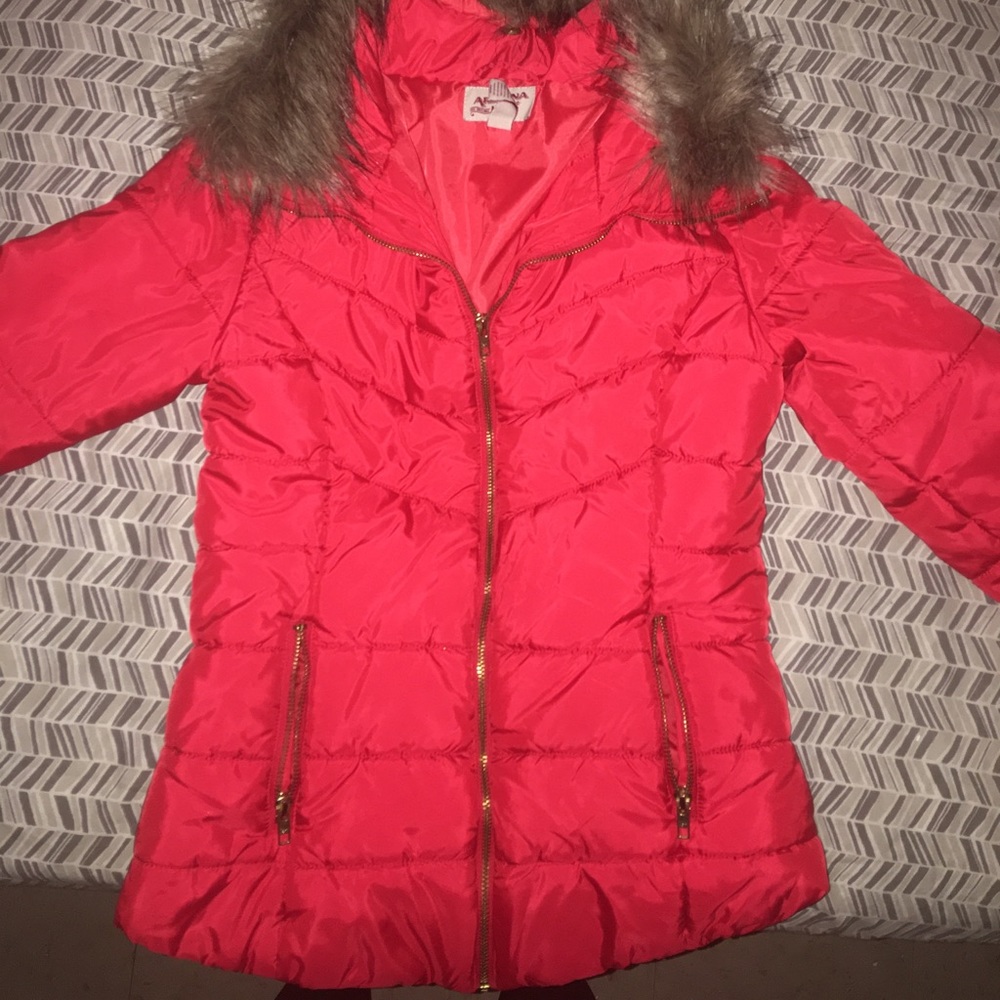 Red winter coat size Small