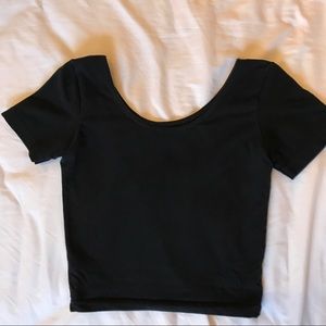 Black crop top