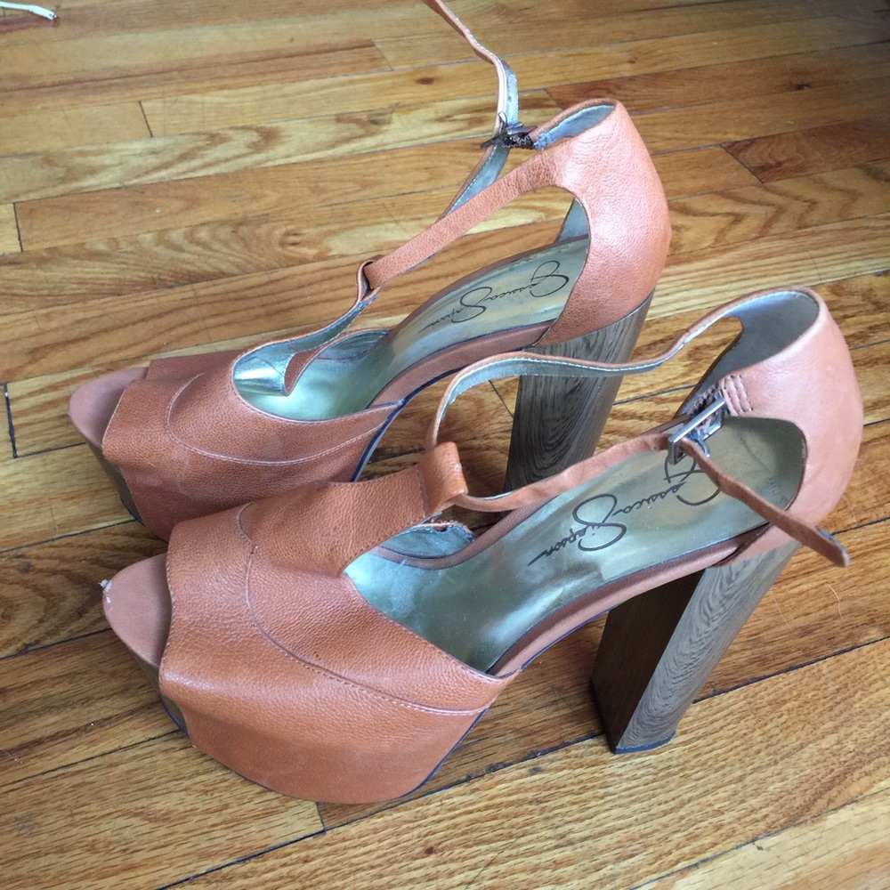 Jessica Simpson Dany T-Strap Platform Heels