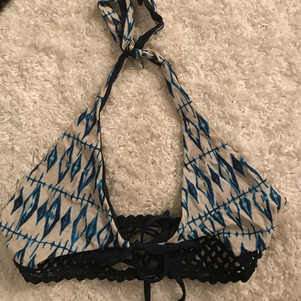 Frankie's bikini worn once! Blues and cream color