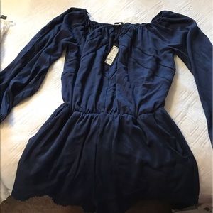 L Navy Blue Romper