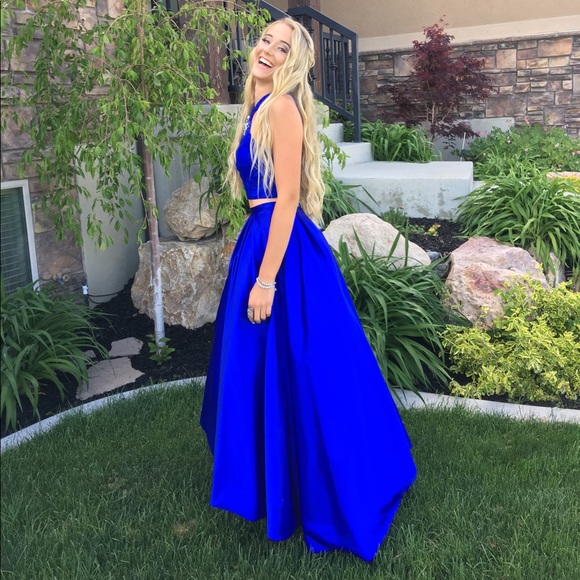 Sherri Hill Royal Blue Dress - Picture 1 of 4